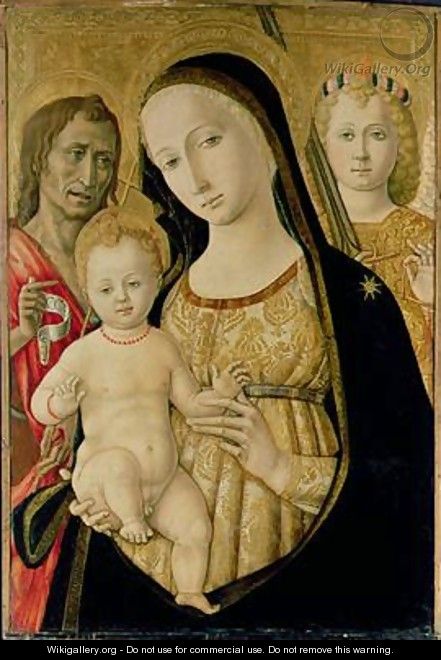 Madonna and Child with St John the Baptist and St Michael the Archangel 1485-95 - di Giovanni di Bartolo Matteo