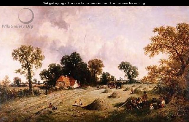 Haymaking in Hampshire - James Edwin Meadows