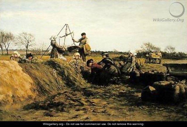 At the Potato Pits Field Working in Spring - William Darling McKay
