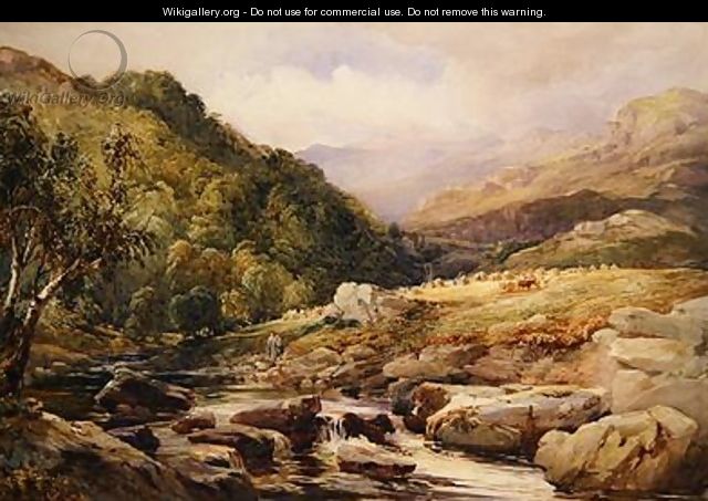Landscape with Stream and Haymakers - David Hall McKewan