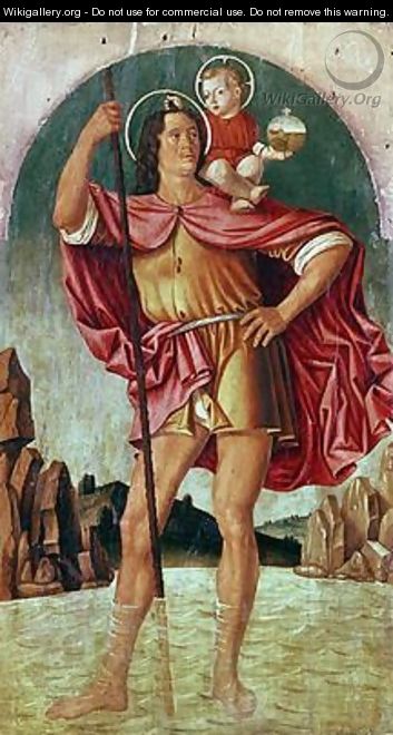 St Christopher - Filippo Mazzola or Mazzuola