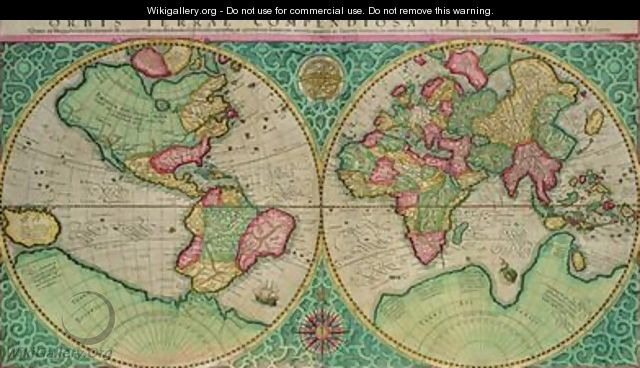 Map of the world from the Atlas sive cosmographicae - Gerard Mercator