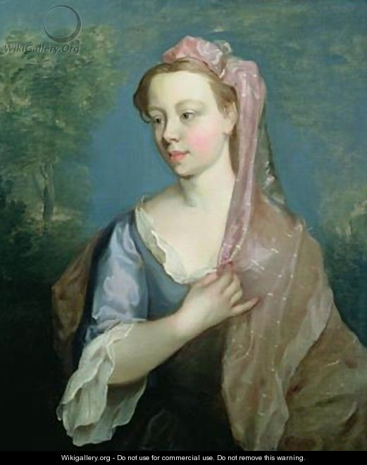Portrait Sketch of a Young Lady 1739 - Philipe Mercier