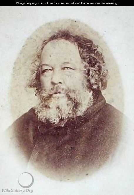 Portrait of Mikhail Alexsandrovich Bakunin 1814-1876 - O. Meistring