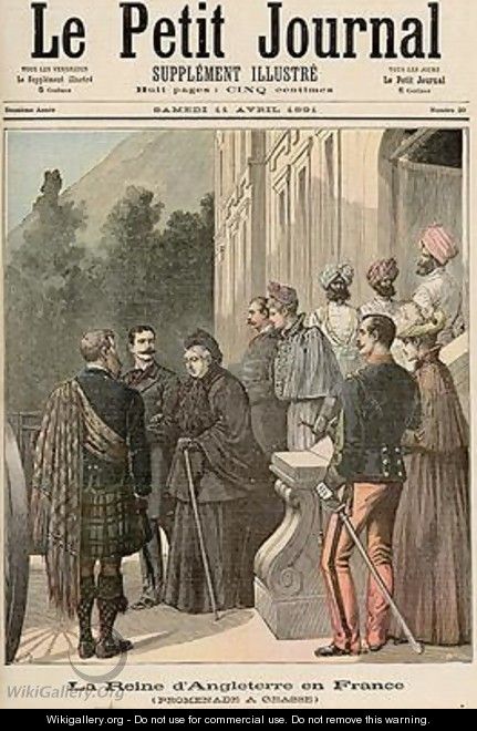 The Queen of England in France A Walk in Grasse from Le Petit Journal 11 April 1891 - Fortune Louis Meaulle