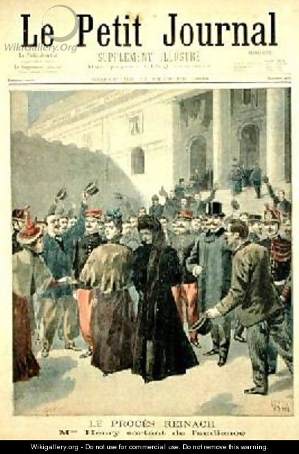 The Reinach Trial from Le Petit Journal 12th February 1899 - Fortune Louis Meaulle