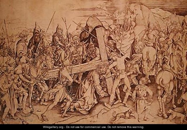 Christ carrying his cross - Israhel van, the Elder Meckenem