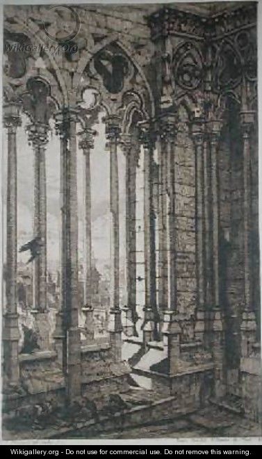 The Gallery of Notre-Dame Paris 1853 - Charles Meryon
