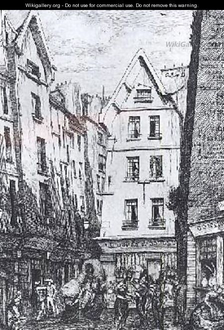 The Rue Pirouette 1860 - Charles Meryon