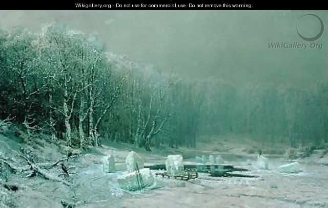 Winter the Laying Off of Ice 1878 - Arseniy Ivanovich Meshchersky
