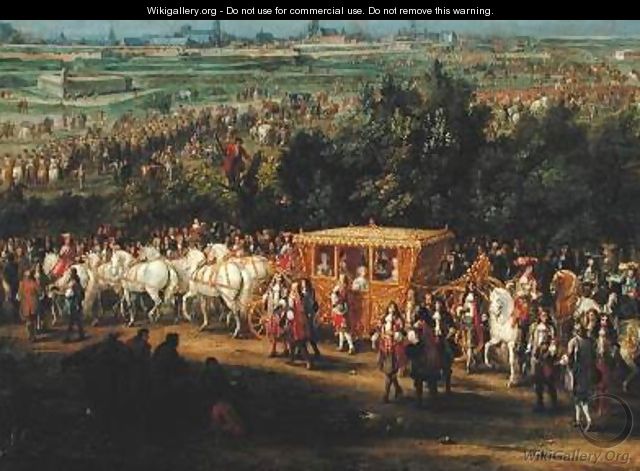 The Entry of Louis XIV 1638-1715 and Maria Theresa 1638-83 into Arras 30th July 1667 1685 - Adam Frans van der Meulen