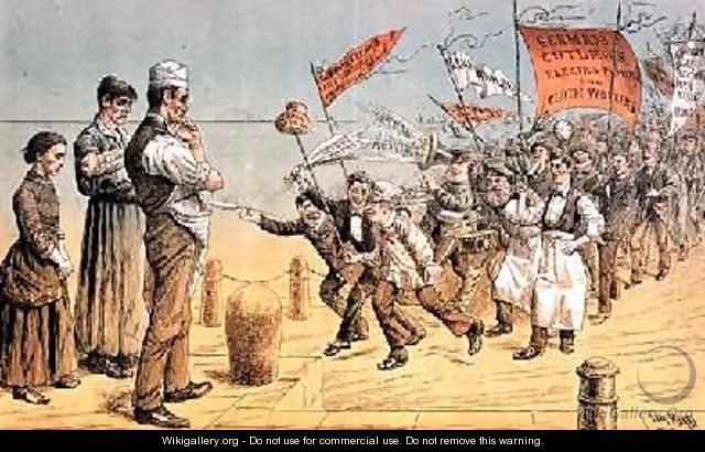 The German Invasion from St Stephens Review Presentation Cartoon 2 October 1886 - Tom Merry