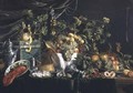 Still-life with fruit a pheasant pie and a lobster - Wouter Mertens
