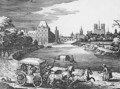 View of the Louvre and the Tuileries with a stage coach in the foreground - Matthaus, the Younger Merian