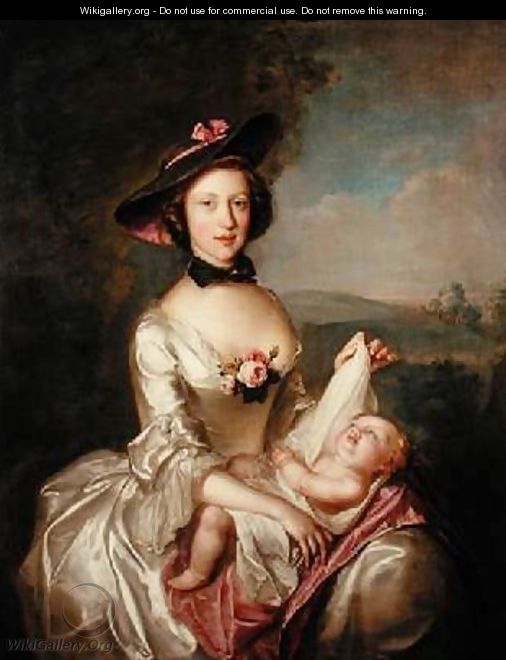 Portrait of a Lady said to be Elizabeth wife of Robert Boyd of Castle Law 1750 - Philipe Mercier