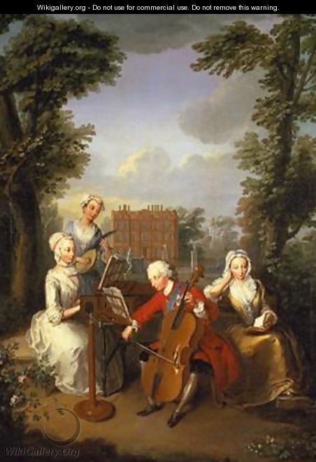 The Music Party Frederick Prince of Wales and his sisters 1733 - Philipe Mercier