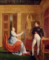 Marie Louise 1791-1847 of Habsbourg Lorraine Painting a Portrait of Napoleon I 1769-1821 - Alexandre Menjaud