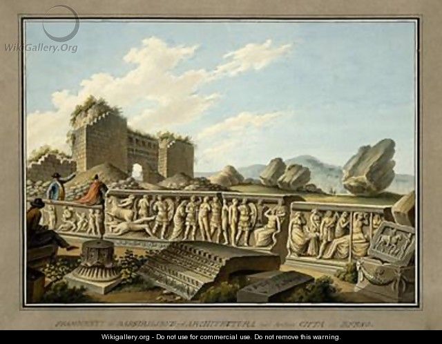 Roman remains at Ephesus 1797 - Gaetano Mercati