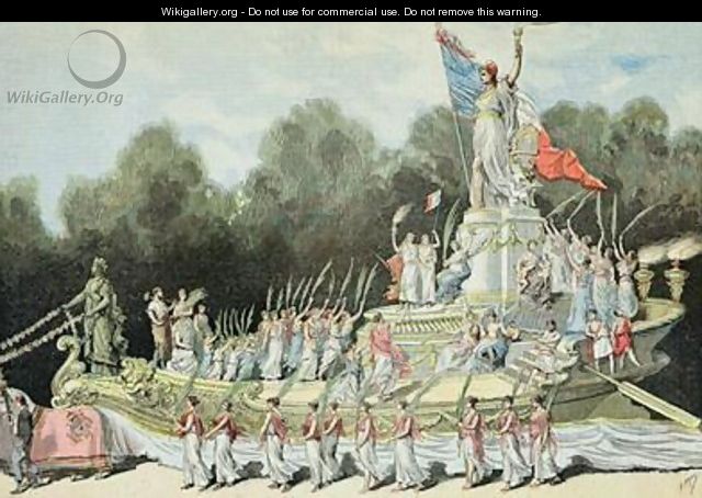 Chariot of the Triumph of the Republic at the National Festival, 22nd September 1892 from Le Petit Journal 24th September 1892 - Henri Meyer
