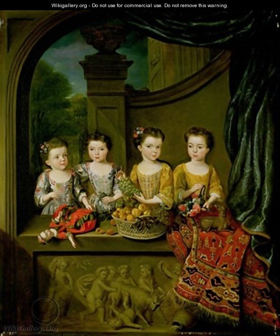 Portrait of the daughters of Sir Matthew Decker Bt 1718 - Jan Van Meyer