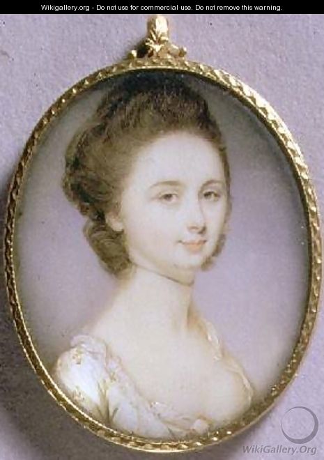 Portrait Miniature of a Lady in a White Dress 1780-85 - Jeremiah Meyer