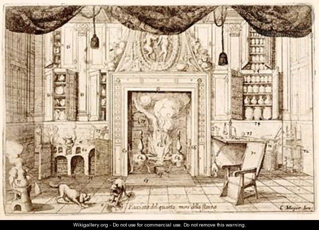 Interior Drawing room from Cornelio Meyer Nuovi Ritrovamenti 1696 - Cornelis Jansz Meyer