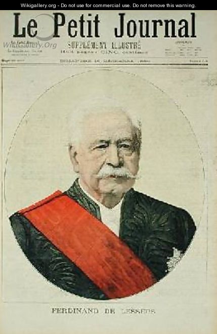Portrait of Ferdinand Marie de Lesseps 1805-94 from Le Petit Journal 16th December 1894 - Henri Meyer