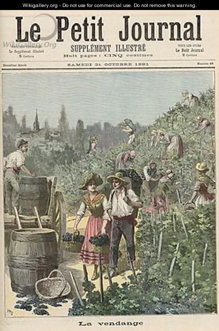 The Wine Harvest from Le Petit Journal 31st October 1891 - Henri Meyer