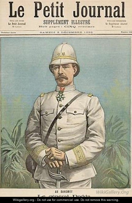 General Alfred Amedee Dodds 1842-1922 in Dahomey from Le Petit Journal 3rd December 1892 - Henri Meyer