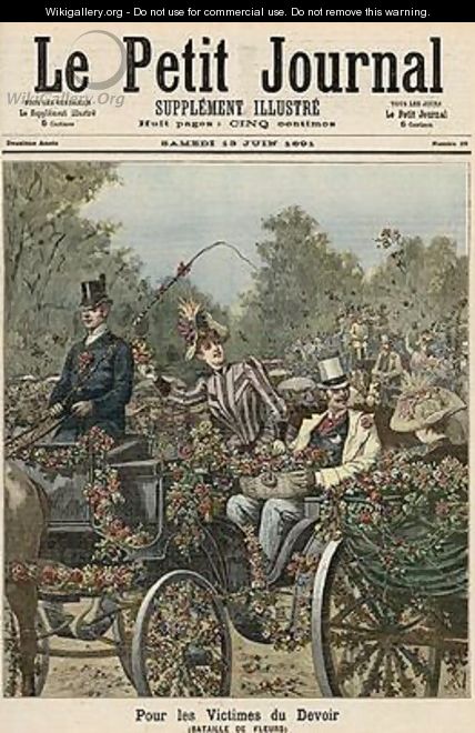 For the Victims of Duty The Battle of Flowers from Le Petit Journal 13th June 1891 - Henri Meyer