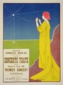 Reproduction of a poster advertising the Ysaye Concerts Salle du Cirque Royal Brussels 1895 - Henri Georges Jean Isidore Meunier