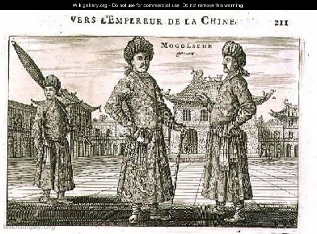 Mongolians from an account of a Dutch Embassy to China 1665 - Jacob van Meurs