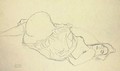 Liegender Halbakt nach rechts 4 - Gustav Klimt