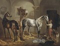 Tending to the horses - Gustav Adolf Friedrich