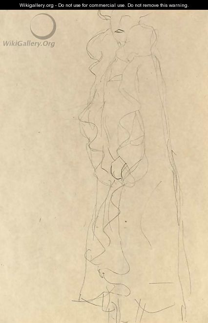 Stehend nach links (Adele Bloch-Bauer) - Gustav Klimt