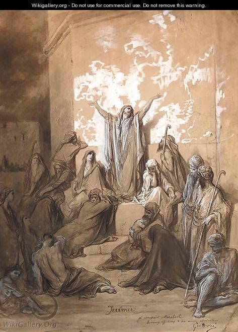 Jeremiah preaching to his Followers - Gustave Dore