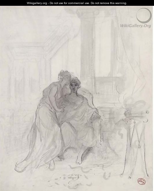 Classical figures in an interior - Gustave Dore