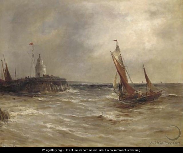 Running into harbour - Gustave de Breanski