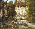 Riviere et falaise - Gustave Courbet