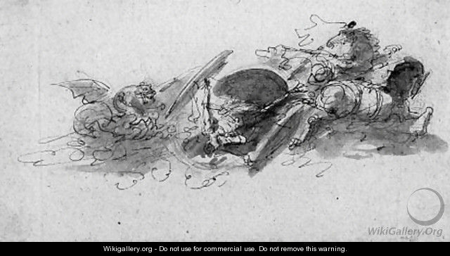The Death of Hippolytus - Giuseppe Bernardino Bison