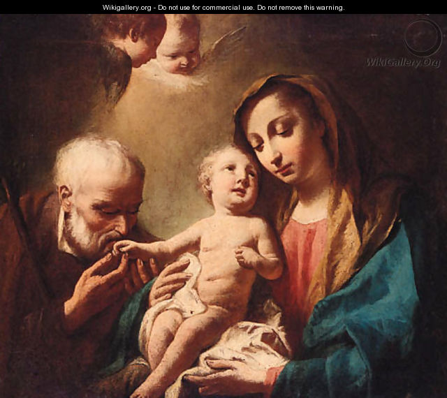 The Madonna and Child with Saint Anthony of Padua - Giuseppe Angeli