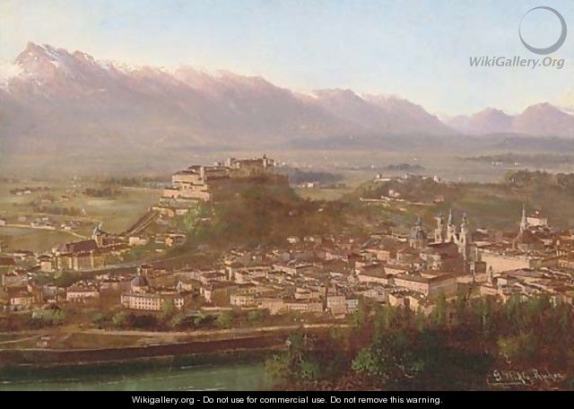 View over Salzburg, Austria - Gottfried Stahli-Rychen