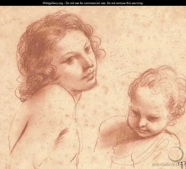 Heads of a youth and a young boy - Giovanni Francesco Guercino (BARBIERI)