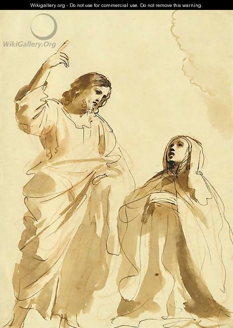 Christ appearing to Saint Teresa - Giovanni Francesco Guercino (BARBIERI)