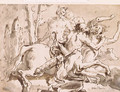 Nessus and Deianeira, with a satyr and another figure - Giovanni Domenico Tiepolo