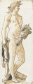 Zephyr, standing in profile to the right, holding a cornucopia - Giovanni Domenico Tiepolo