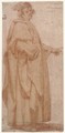 A figure in a long cloak pointing to the left - Masaccio (Tommaso di Giovanni)