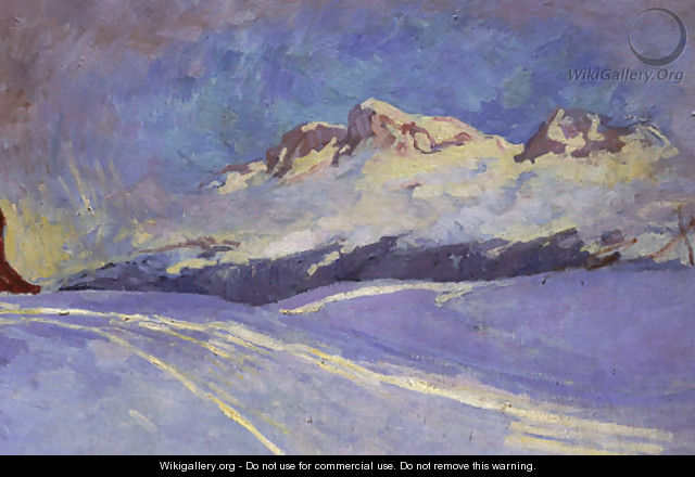 Winterlandschaft bei Maloja, 1917-18 - Giovanni Giacometti