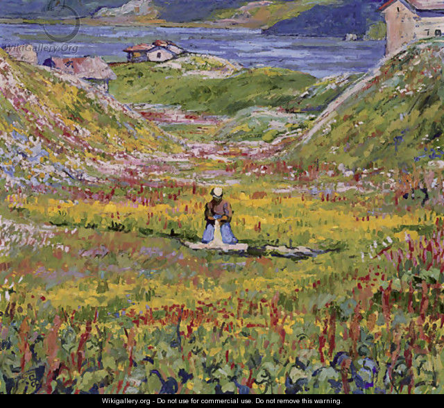 Valle fiorita, 1912-24 (Bluthende Wiesen bei Maloja) - Giovanni Giacometti