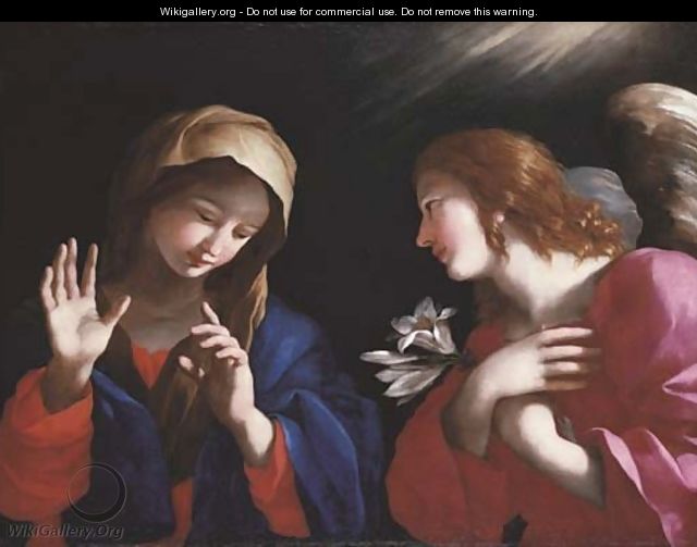 The Annunciation - Giovanni Francesco Romanelli